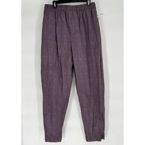 VTG 90's Leggoons Pants Made In USA Purple Loose Size Large